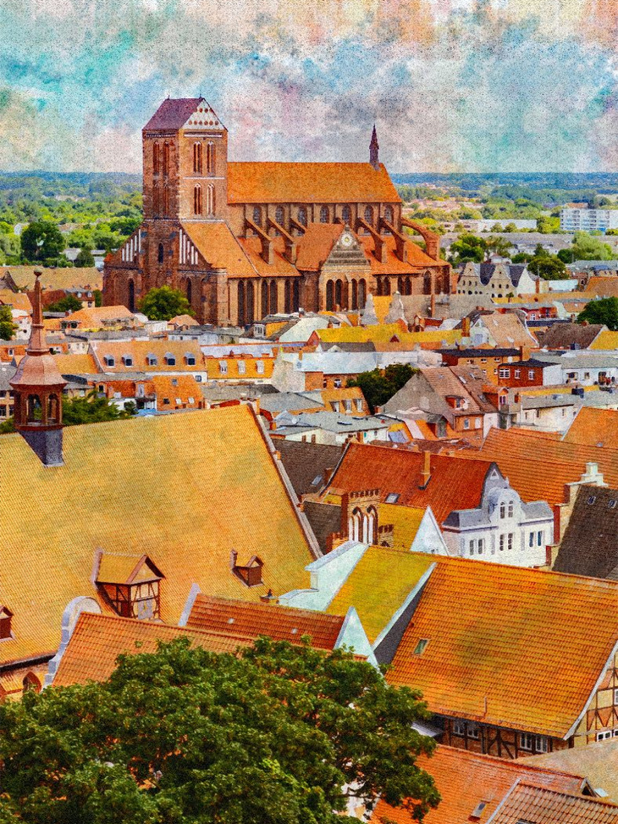 Altstadtblick über die Hansestadt Wismar