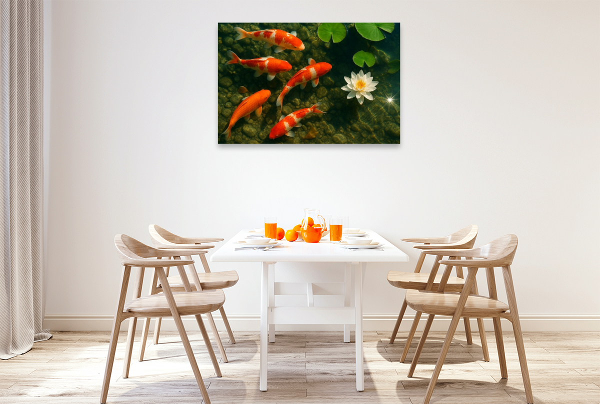 Koi-Karpfen im Teich – Ausdauer, Harmonie und Überfluss