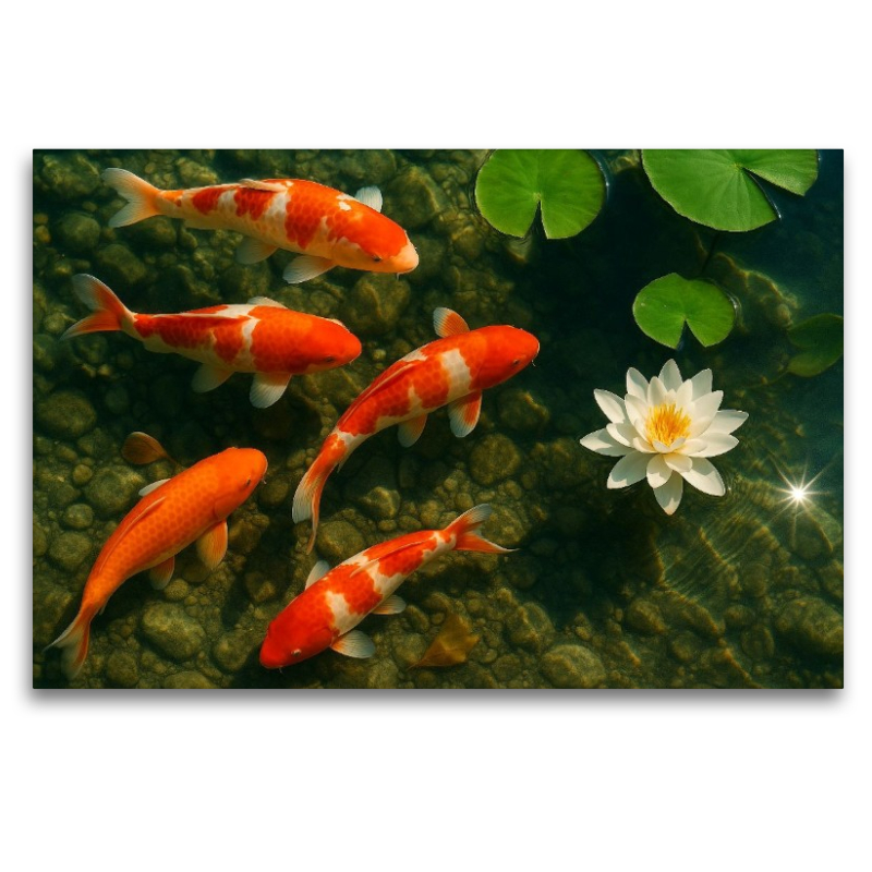 Koi-Karpfen im Teich – Ausdauer, Harmonie und Überfluss