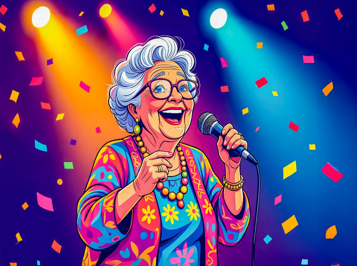 Oma wird zum Schlagerstar auf der Bühne