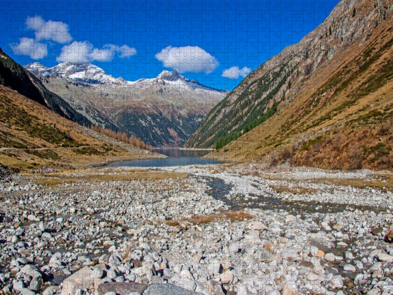 Schöner Ausblick auf den Olperer vom Schlegeisbach