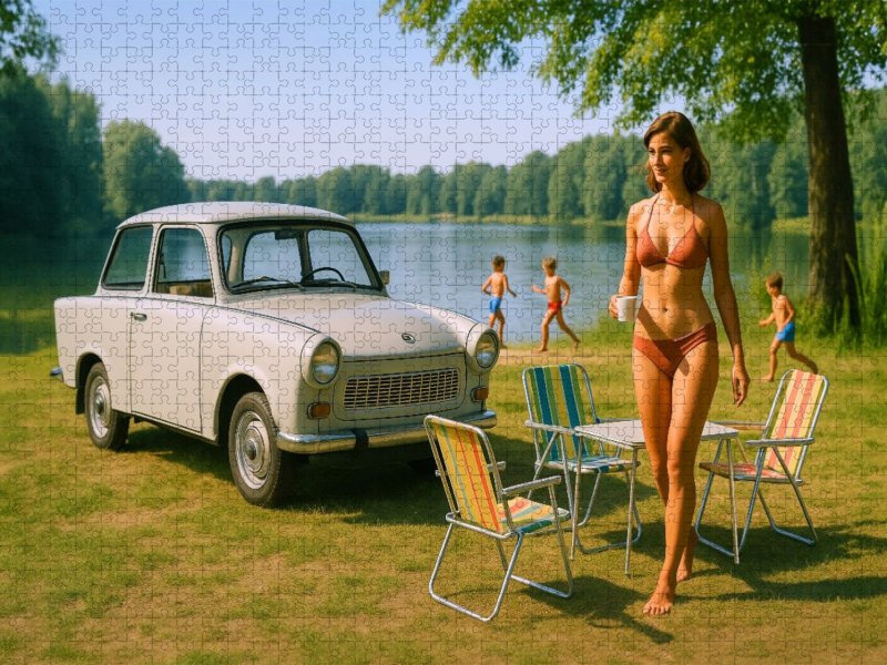 Geheime Badestellen im Wald mit Trabant 601