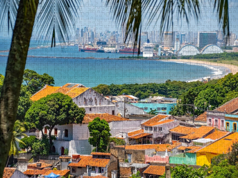 Skyline Recifes im Hintergrund, Olinda, Brasilien