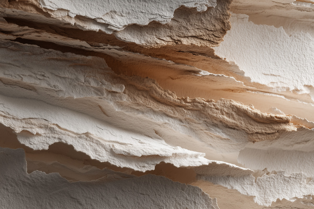 Struktur und Fläche, moderne Kunst in Sandfarben
