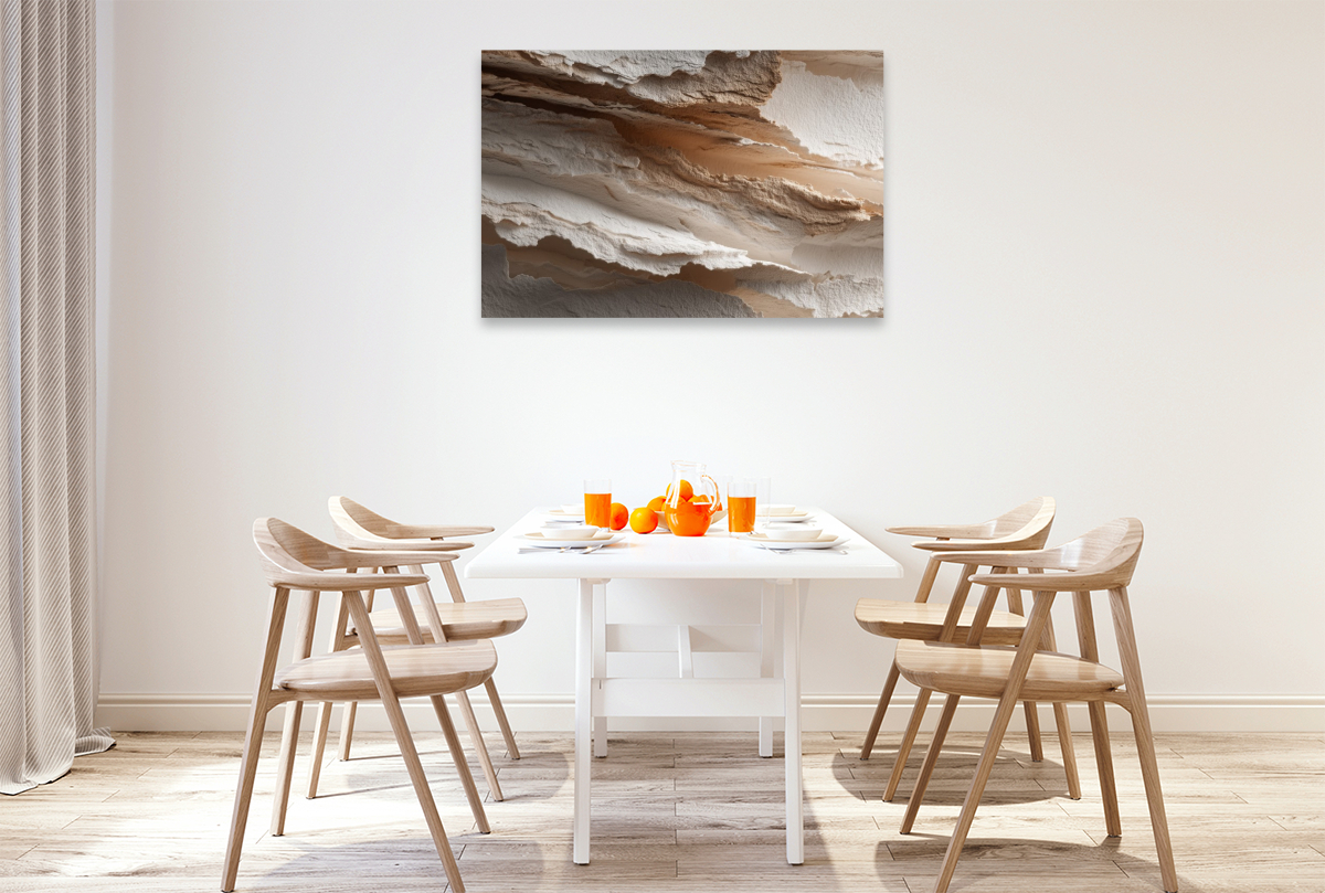 Struktur und Fläche, moderne Kunst in Sandfarben