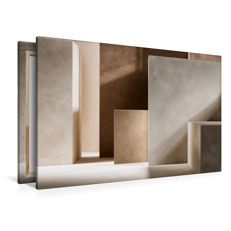 Beige Farbfelder, ruhige Harmonie in klaren Formen