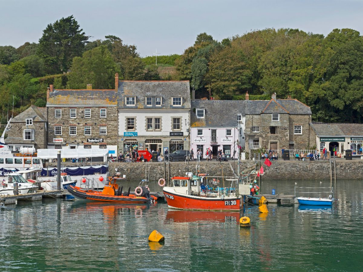 Fischerboote im Hafen, Padstow, Cornwall