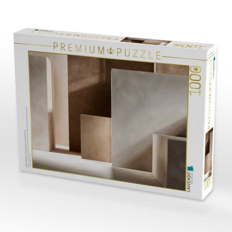 Beige Farbfelder, ruhige Harmonie in klaren Formen