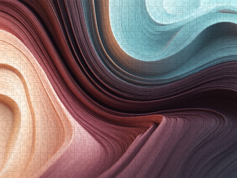 Fließende Linien, abstrakte Wellen in Pastelltönen