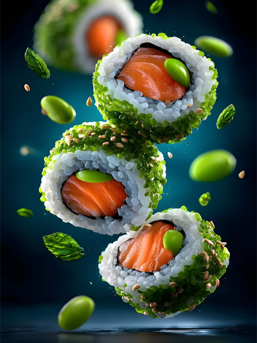 Sushi - fliegende California Rolls
