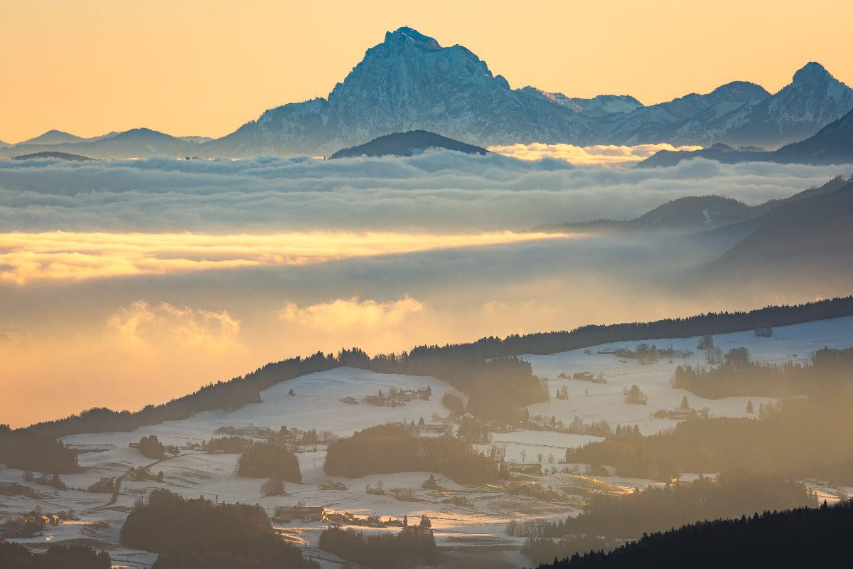 Traunstein über Nebelmeer