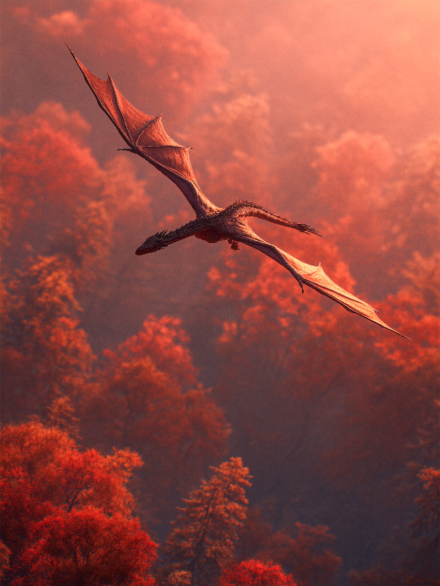 Feuerflug - Der Drache über dem Herbstwald