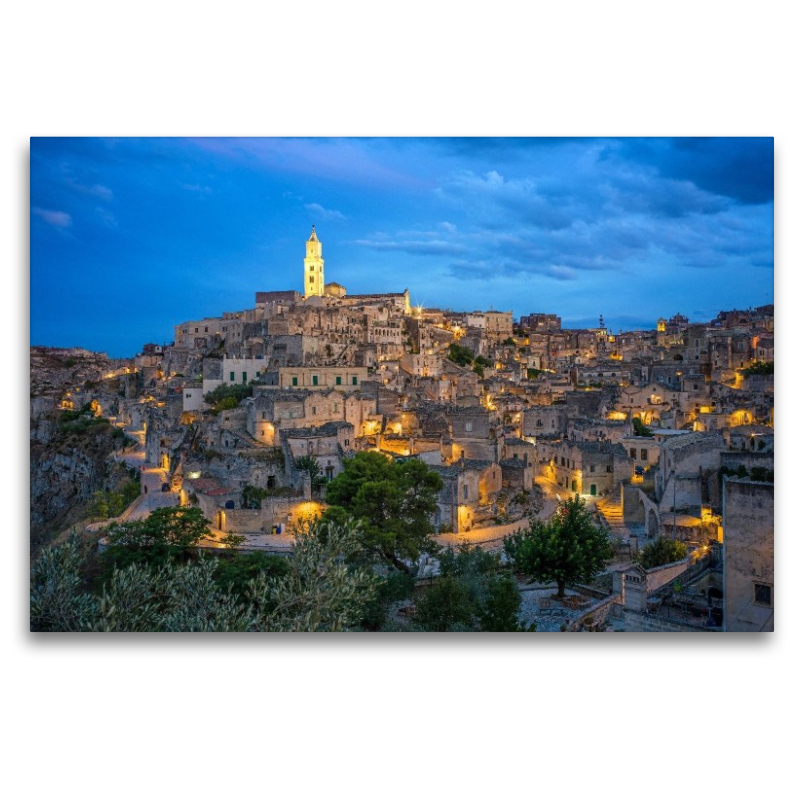 Das aus dem Film mit dem berühmten Spion bekannte Matera bei Nacht