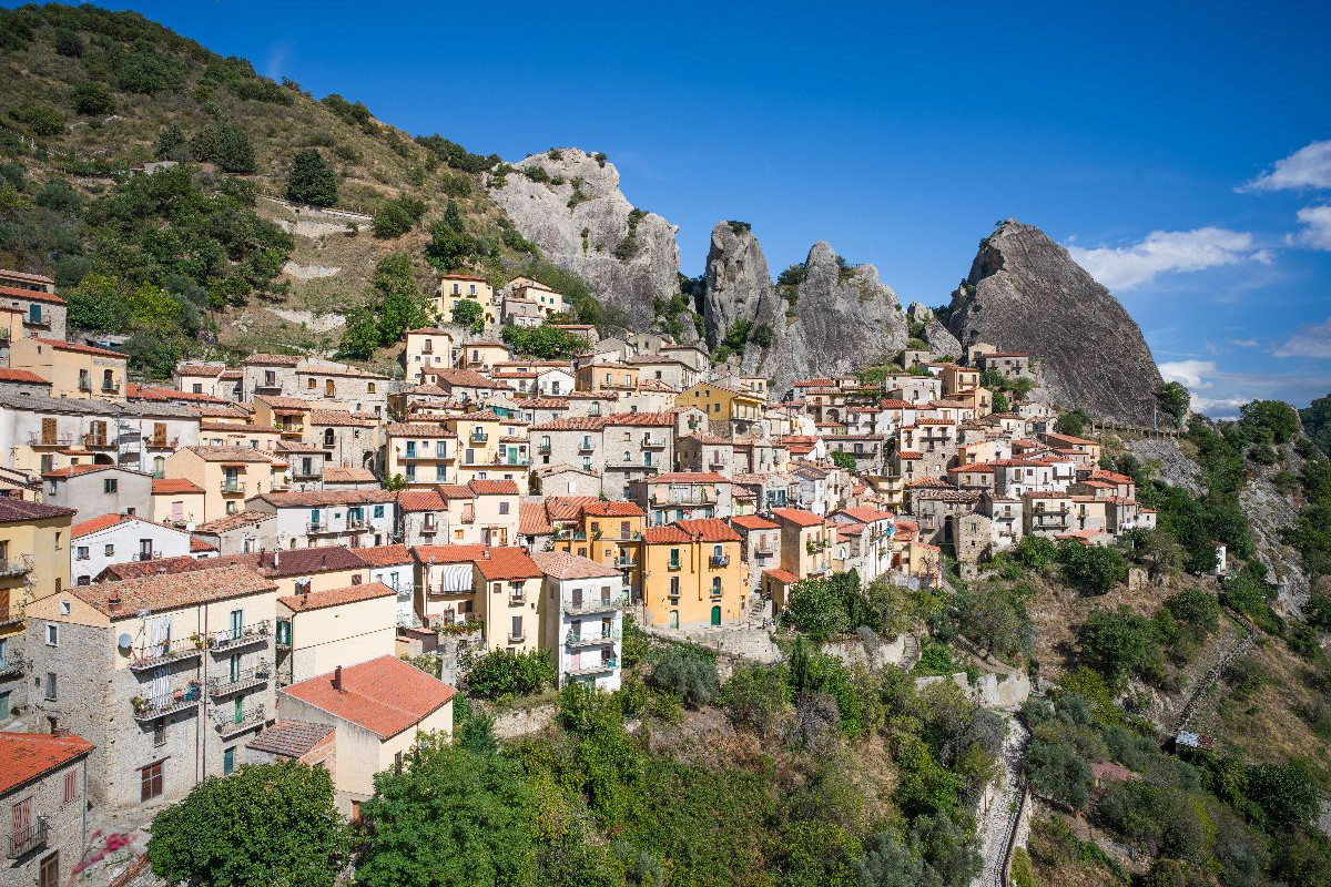 Castelmezzano in der Region Basilikata in Süditalien