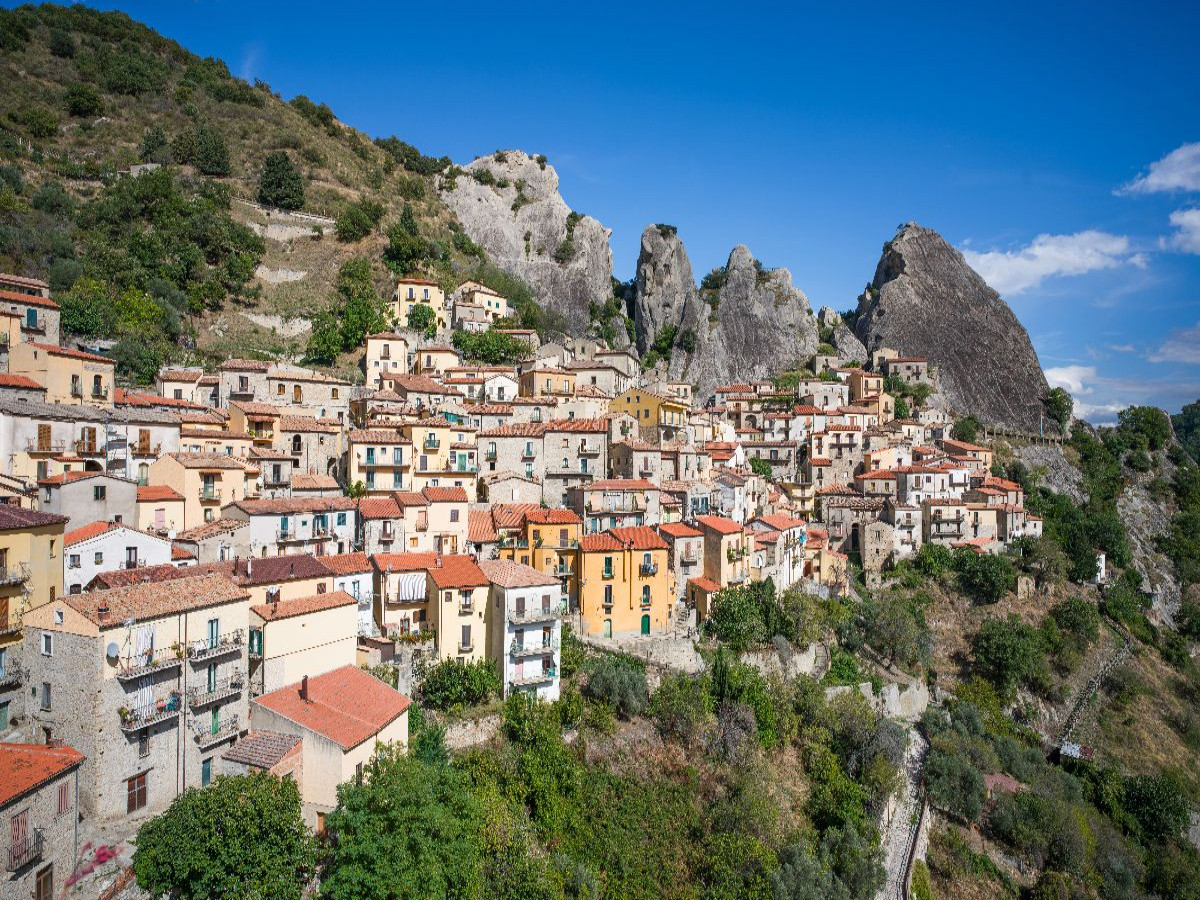 Castelmezzano in der Region Basilikata in Süditalien