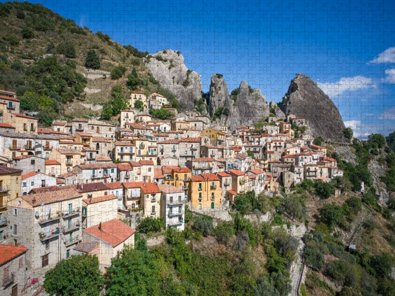 Castelmezzano in der Region Basilikata in Süditalien
