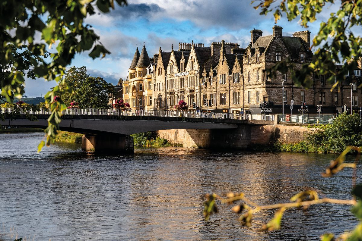 Blick auf Ness Bridge in Inverness