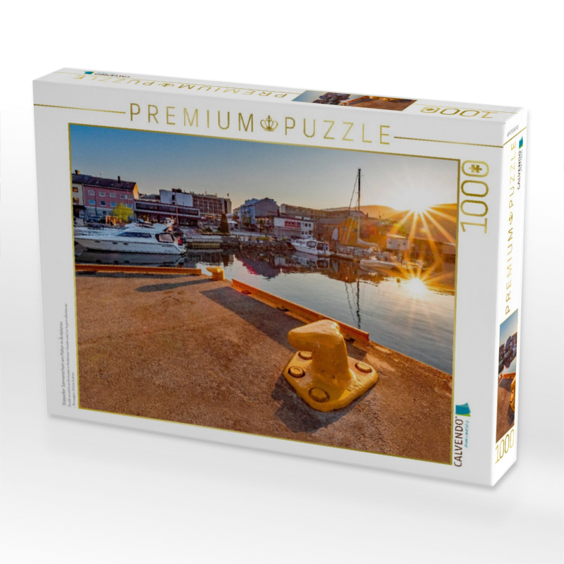 Doppelter Sonnenschein am Hafen in Åndalsnes