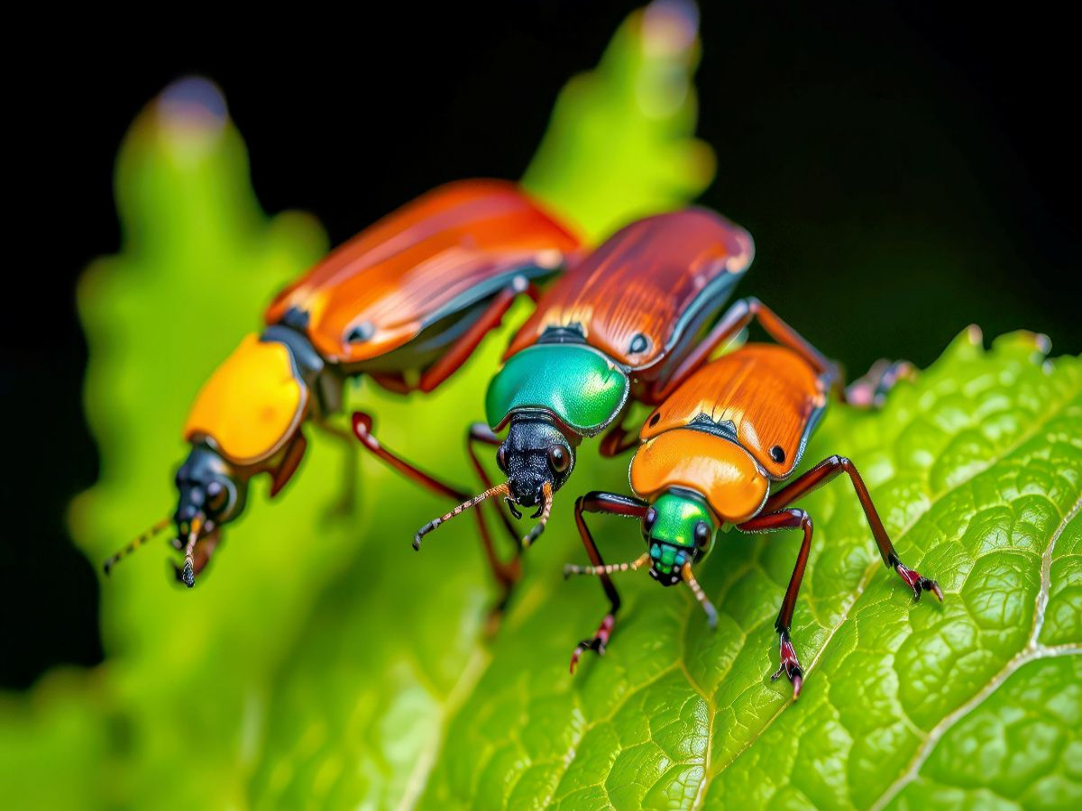 Käfer als lebendige Kunstwerke.