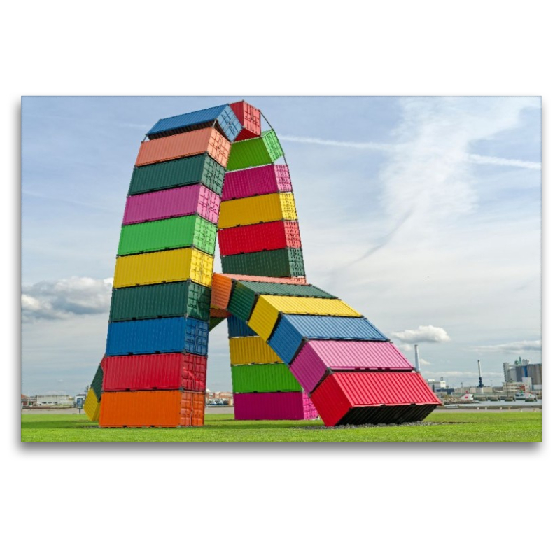 Moderne Containerskulptur von Vincent Ganivet in Le Havre