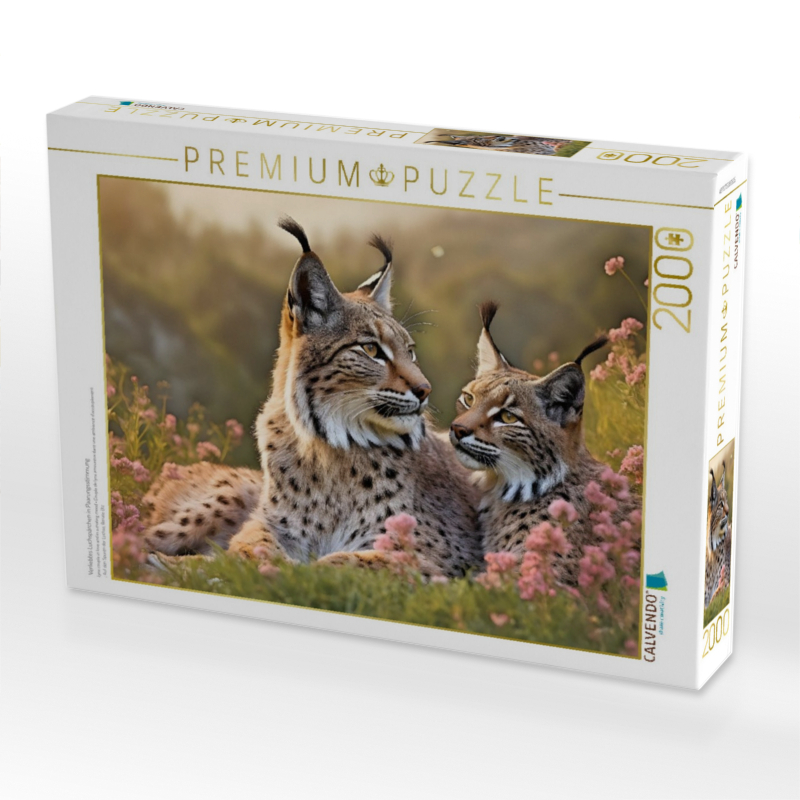 Verliebtes Luchspärchen in Paarungsstimmung