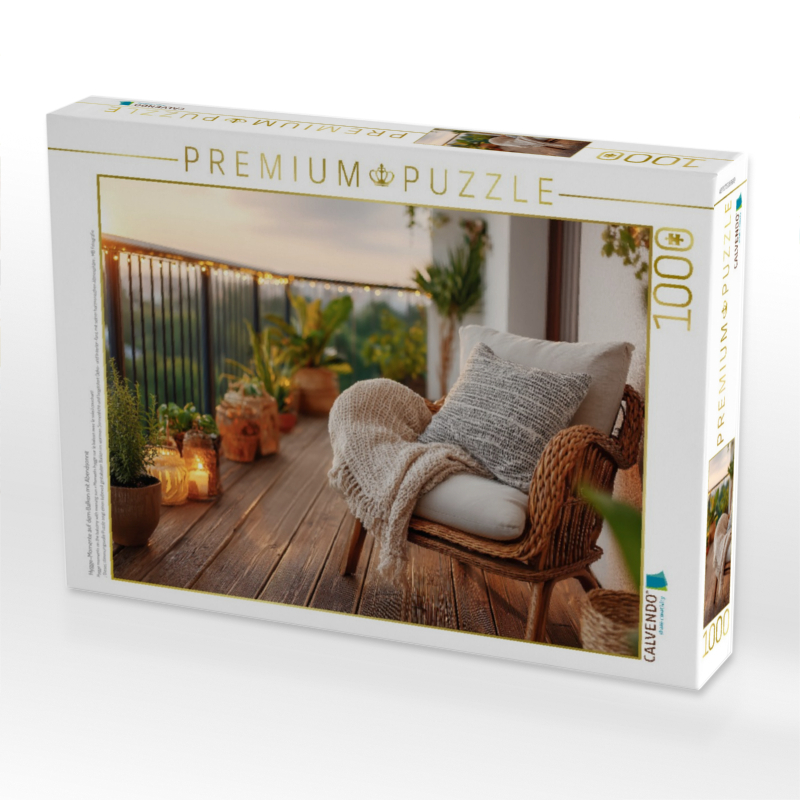 Hygge-Momente auf dem Balkon mit Abendsonne