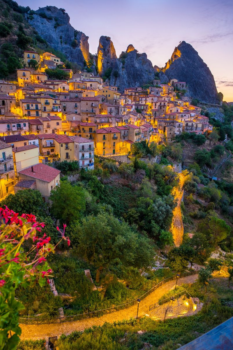 Castelmezzano bei Sonnenaufgang