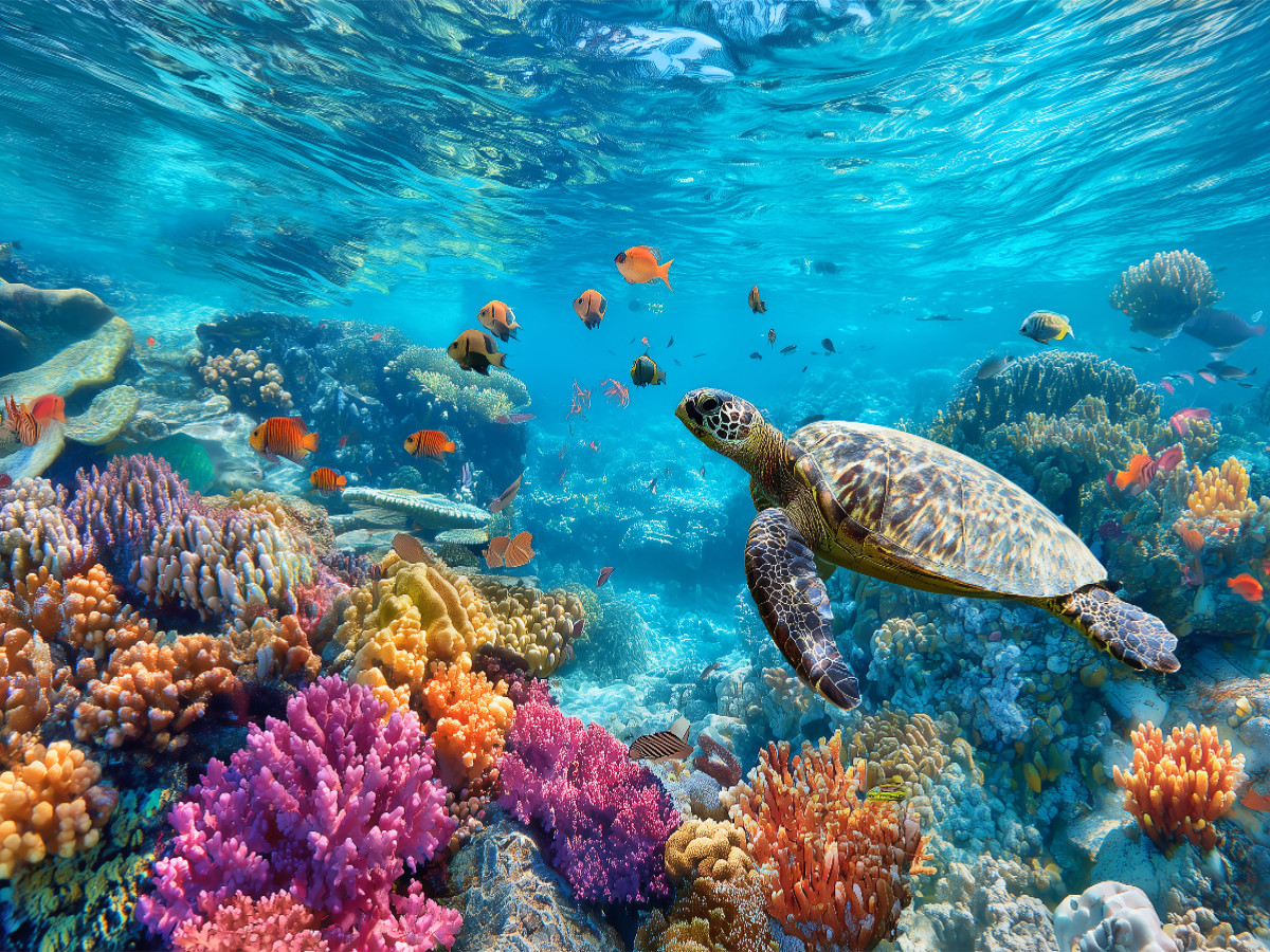 Korallenriff, ein Tanz aus Licht und Leben