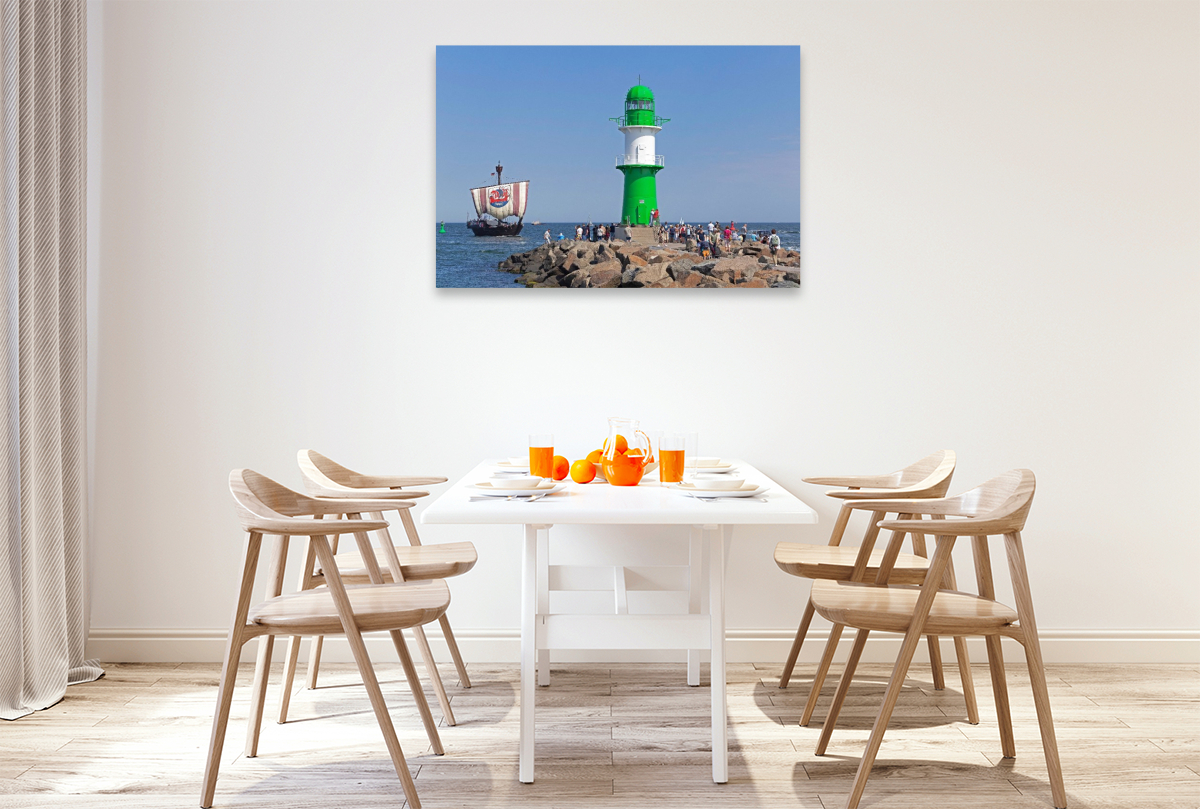 Hansekogge, Ostsee, Molenfeuer, Warnemünde, Rostock