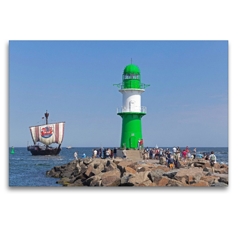 Hansekogge, Ostsee, Molenfeuer, Warnemünde, Rostock