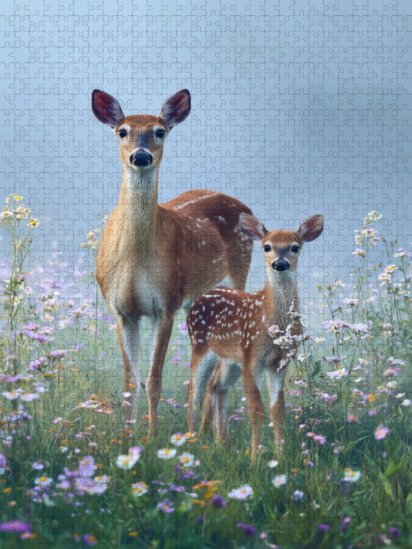 Zart wie der Morgenwind, das Rehkitz tanzt durch den Juni