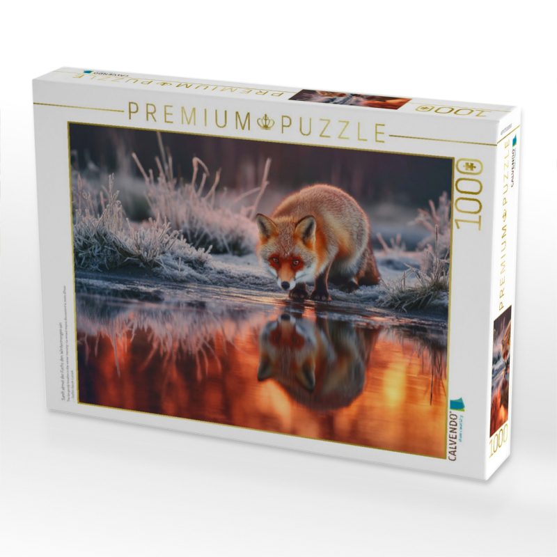 Sanft atmet der Fuchs den Wintermorgen ein