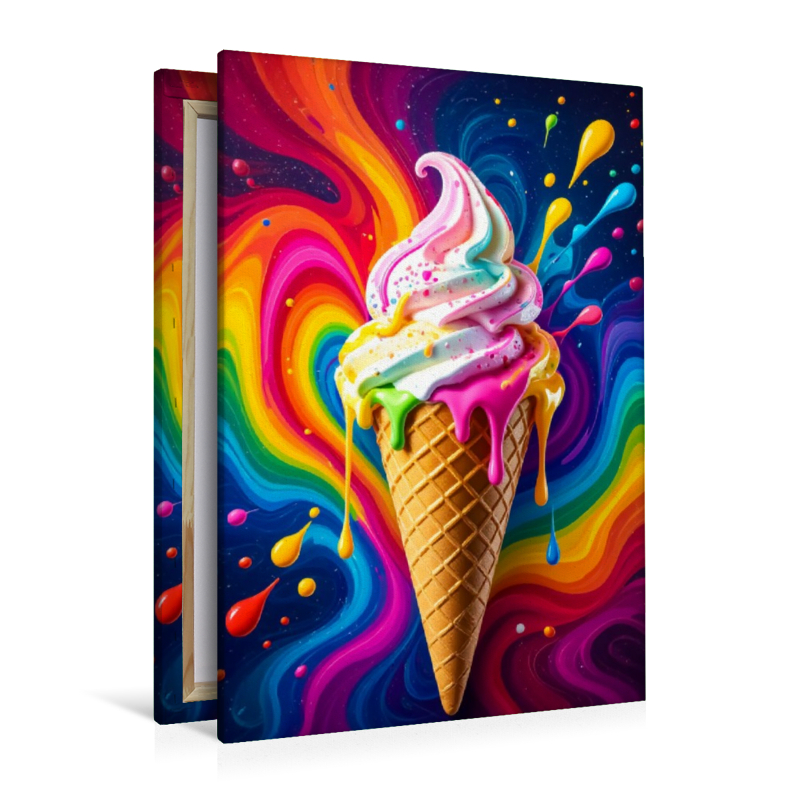 Eiscreme im Regenbogenrausch