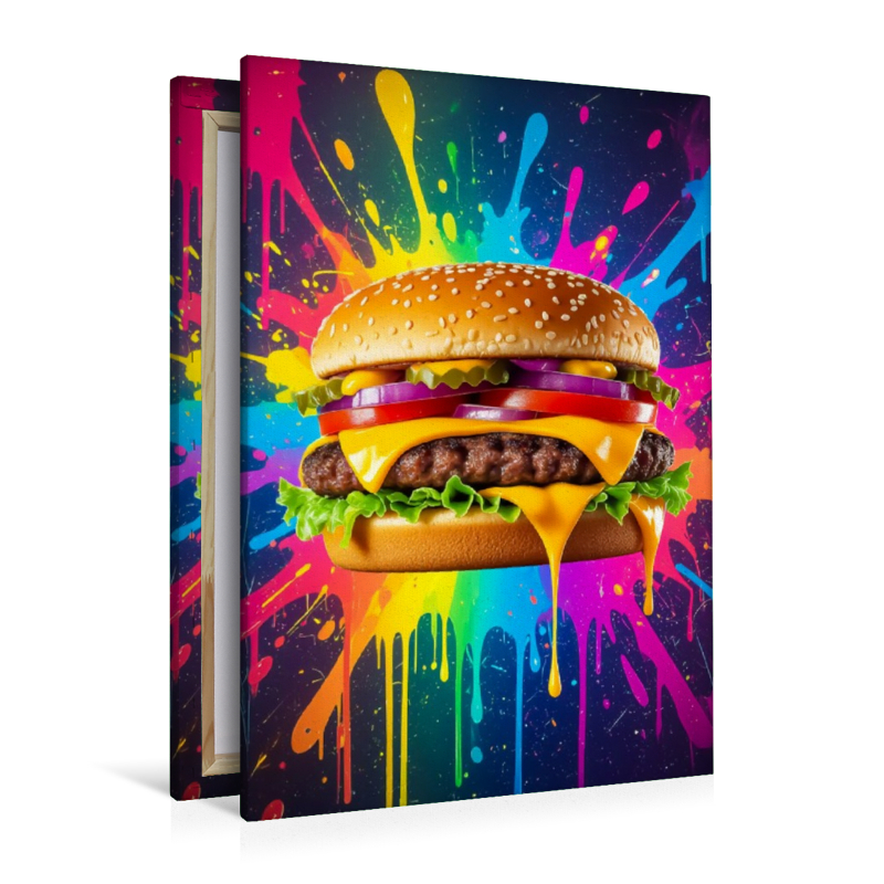 Cheeseburger im Farbflash