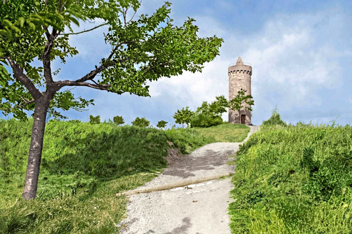 Aschersleben – Westdorfer Warthe (Hexenturm) um 1907