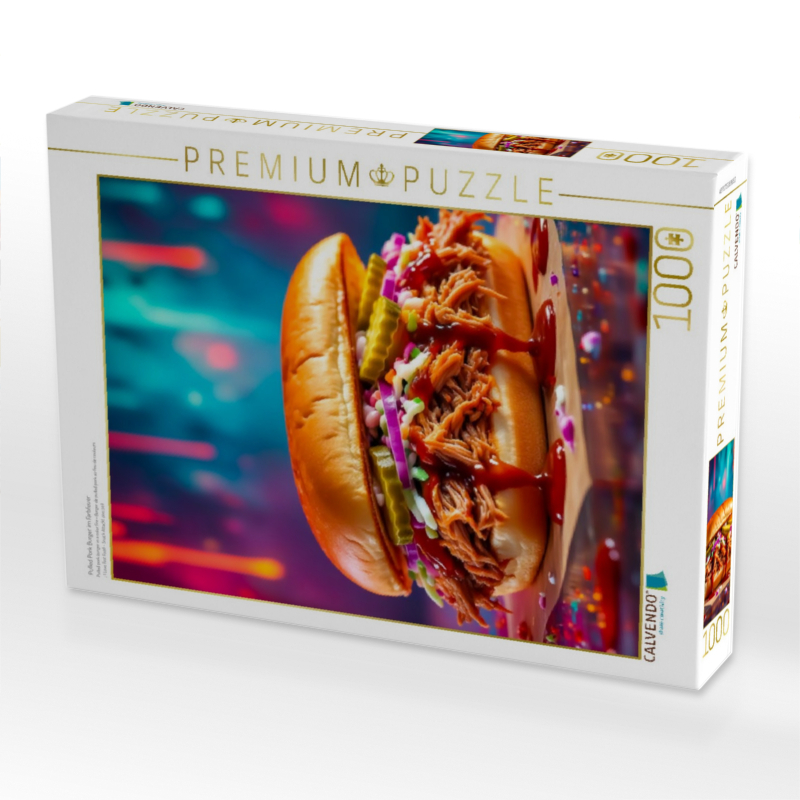 Pulled Pork Burger im Farbfeuer