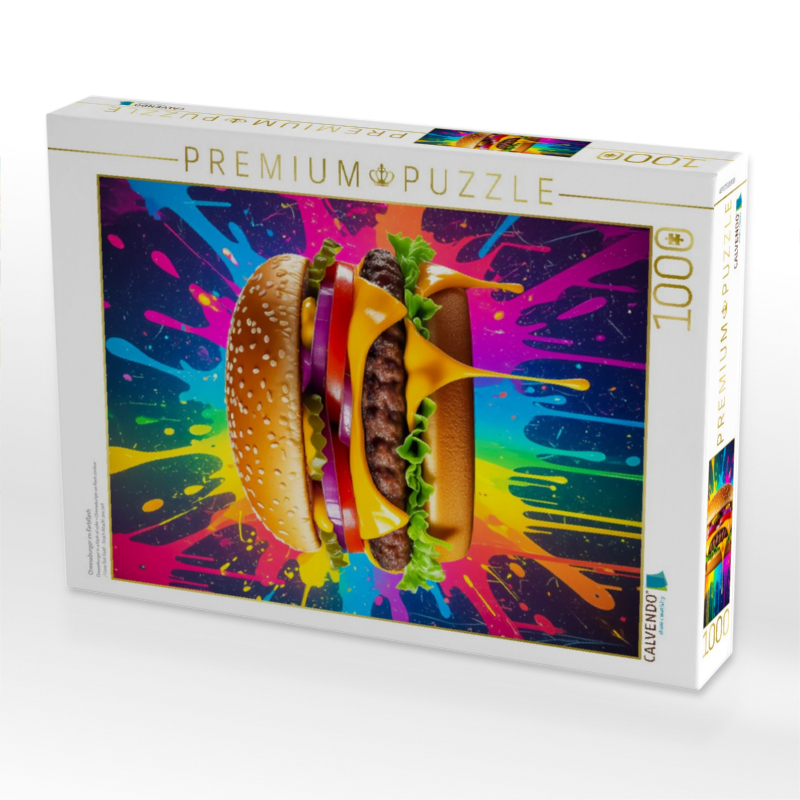 Cheeseburger im Farbflash