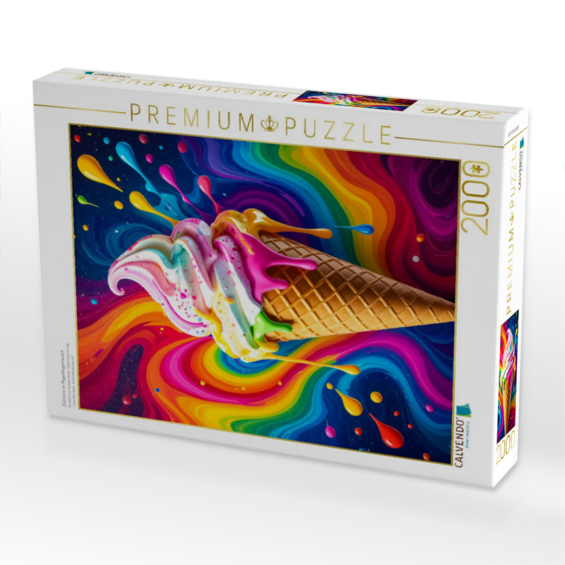 Eiscreme im Regenbogenrausch