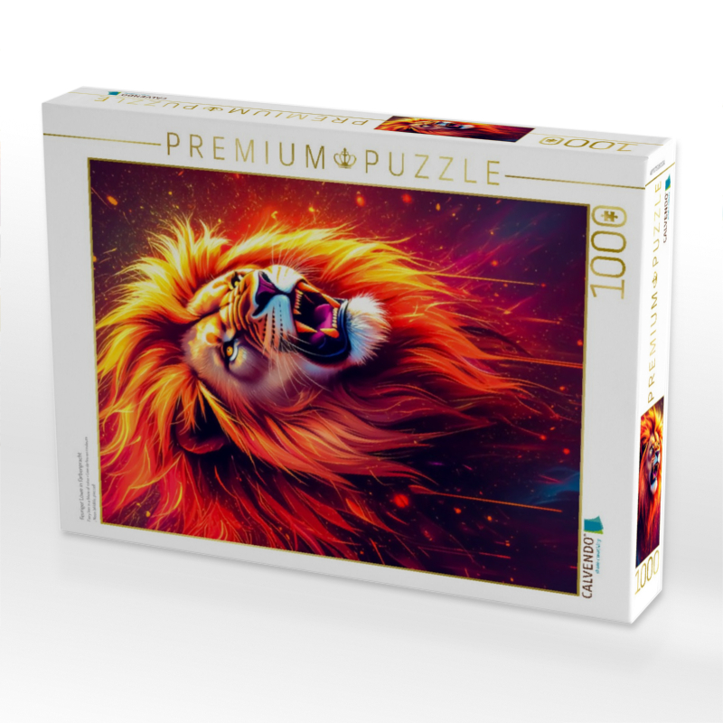 Feuriger Löwe in Farbenpracht