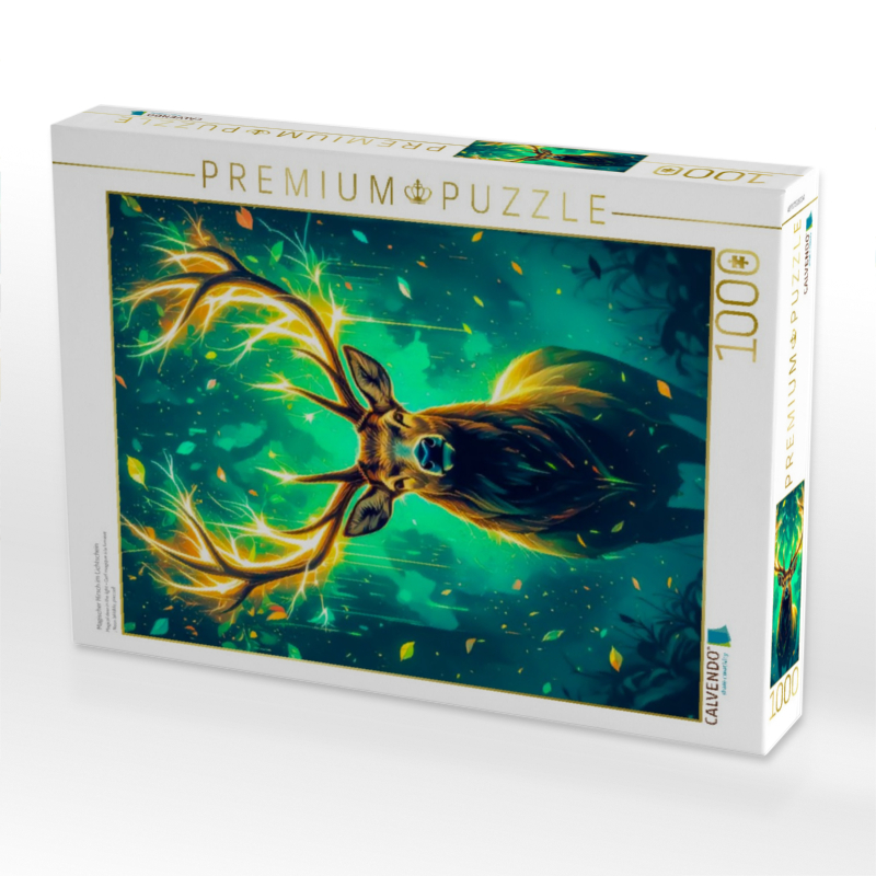 Magischer Hirsch im Lichtschein