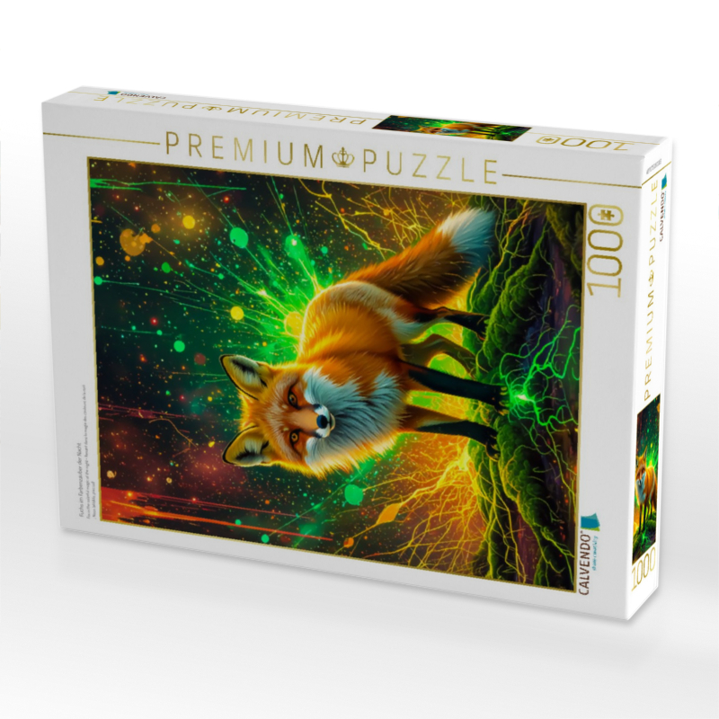 Fuchs im Farbenzauber der Nacht