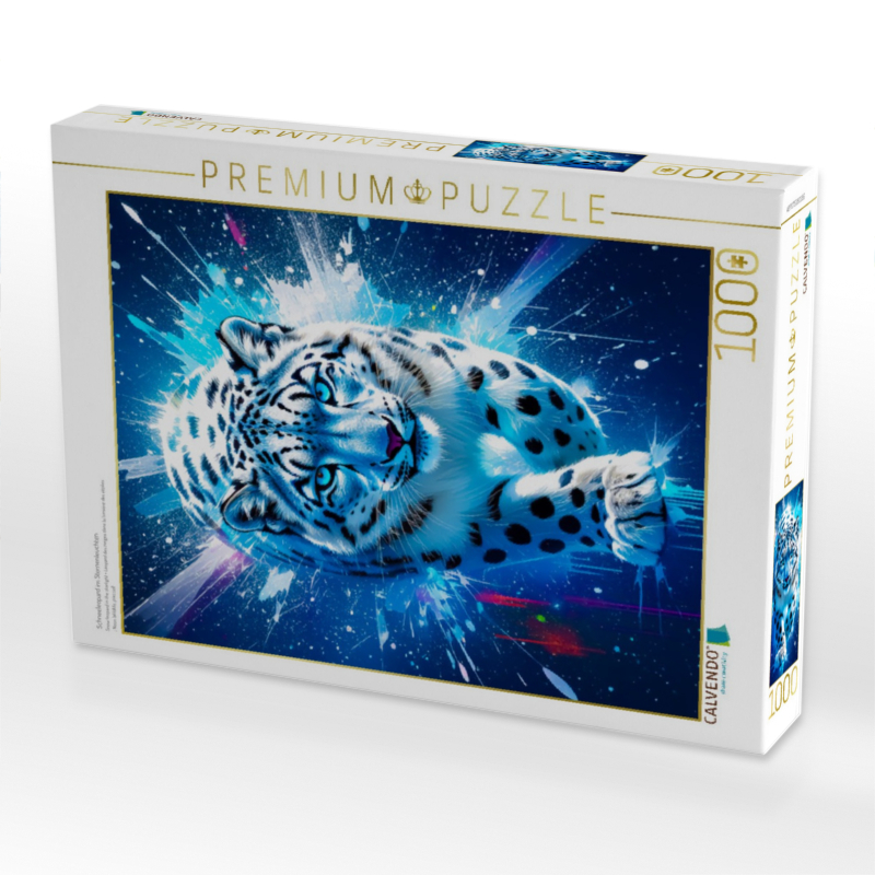 Schneeleopard im Sternenleuchten