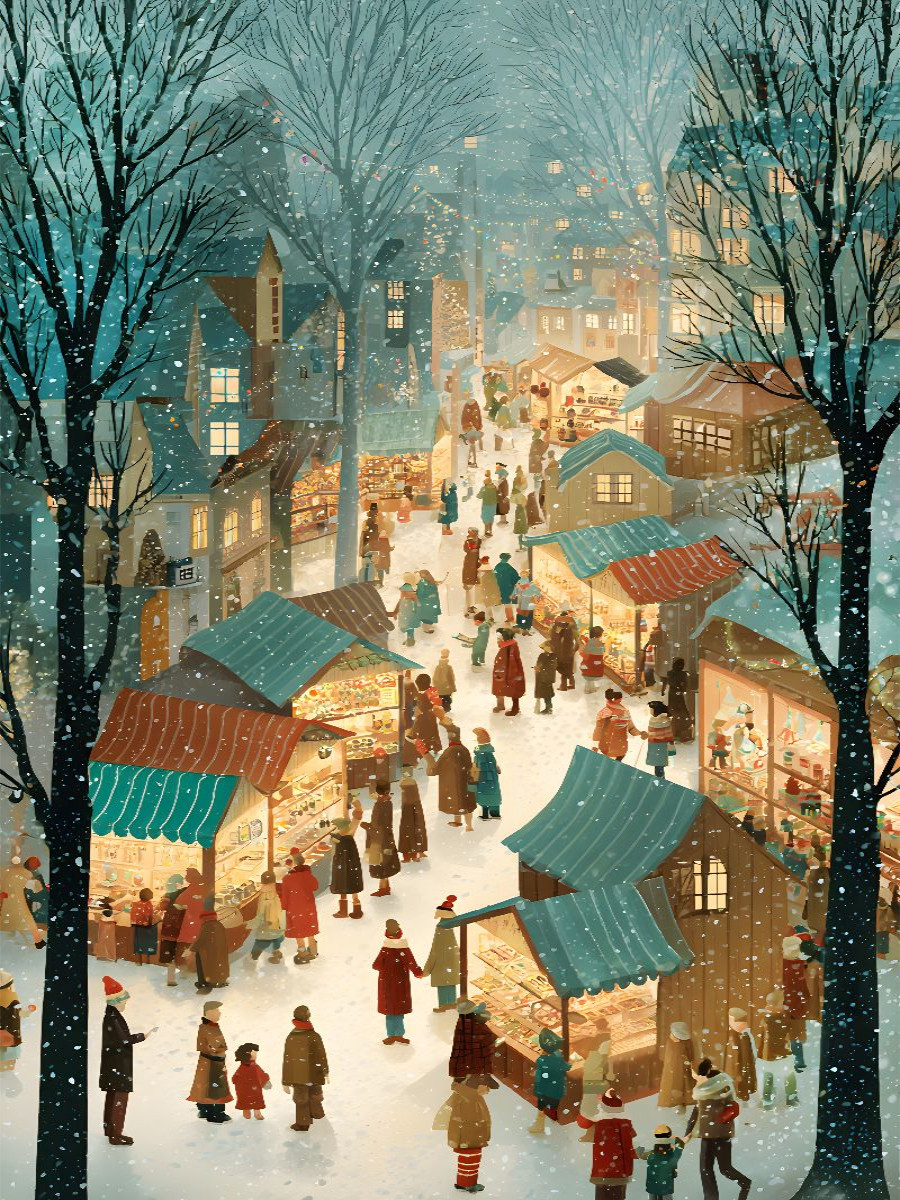 Ein Motiv aus dem Kalender 'Folk Art Seasons'