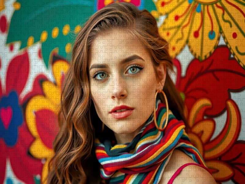 Exklusive Portraitkunst in leuchtenden Nuancen.