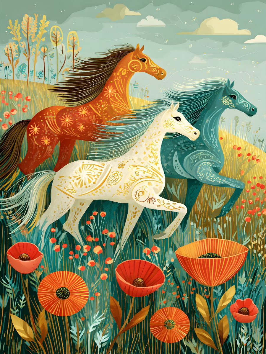 Ein Motiv aus dem Kalender 'Folk Art Seasons