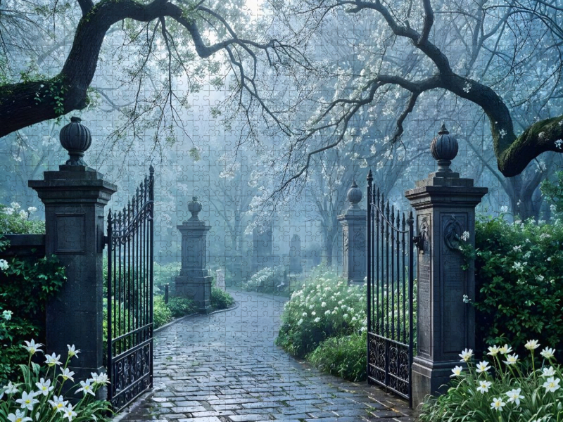 Das Tor zum Schweigen – Friedhof im Dämmerlicht