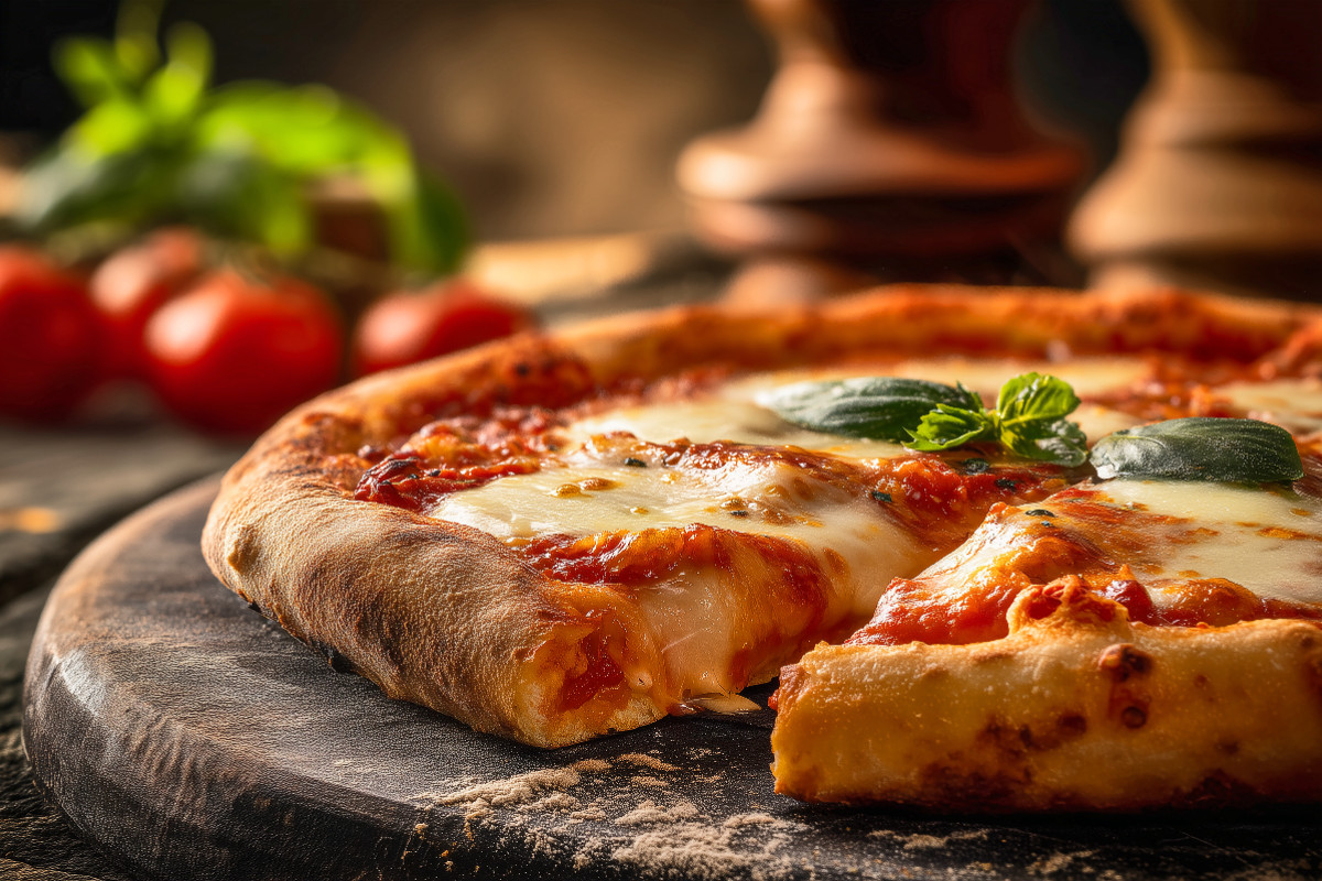 Pizza Margherita, Holzofen Genuss aus Italien