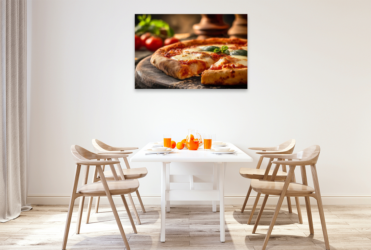 Pizza Margherita, Holzofen Genuss aus Italien