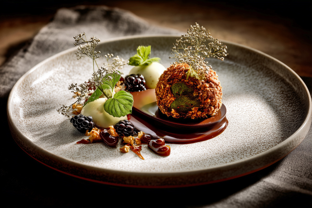 Fine Dining, kulinarische Kunst auf dem Teller