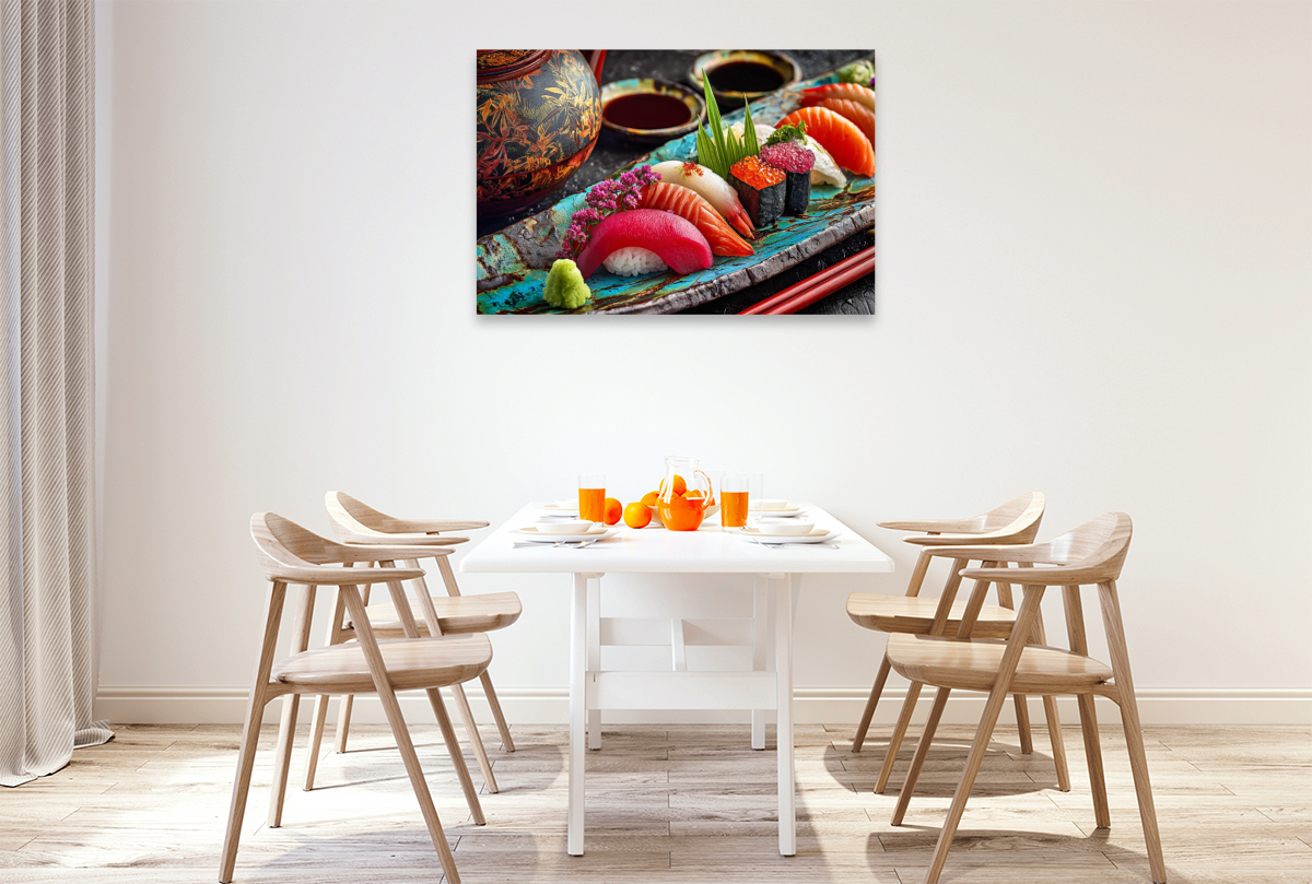 Sushi, farbenfrohe japanische Meisterwerke